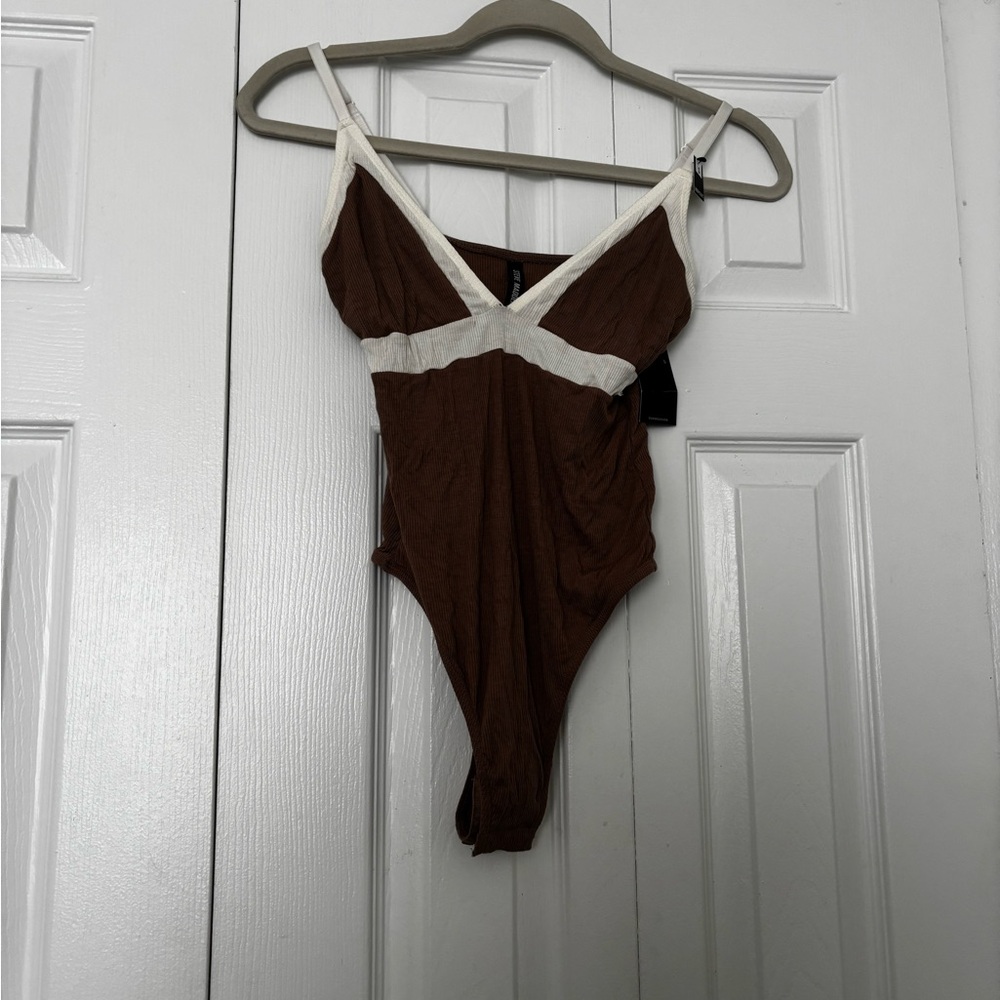 Steve Madden Brown and Cream Chemise